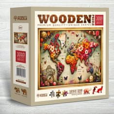 Wooden city Drevené puzzle Farebná mapa 1010 dielikov