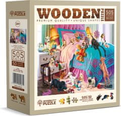 Wooden city Drevené puzzle Nezbedné šteňatá 505 dielikov