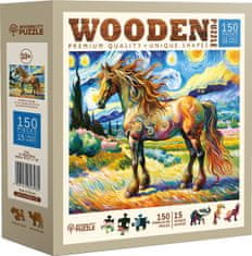 Wooden city Drevené puzzle Moderný kôň 150 dielikov