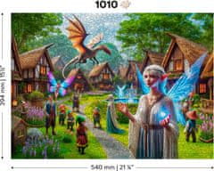 Wooden city Drevené puzzle Fantasy dedinka 1010 dielikov