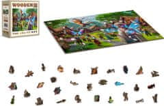 Wooden city Drevené puzzle Fantasy dedinka 1010 dielikov