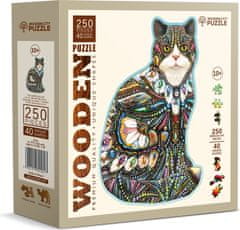 Wooden city Drevené puzzle Ozdobená mačka 250 dielikov