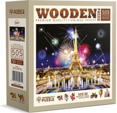 Wooden city Drevené puzzle Nočný Paríž 505 dielikov