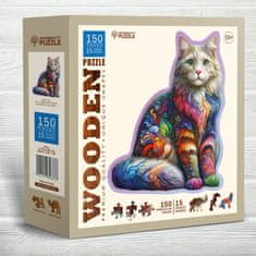 Wooden city Drevené puzzle Jemná mačka 150 dielikov