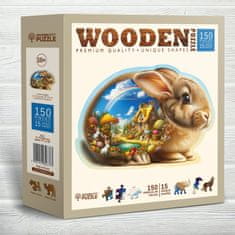 Wooden city Drevené puzzle Zajačik 150 dielikov