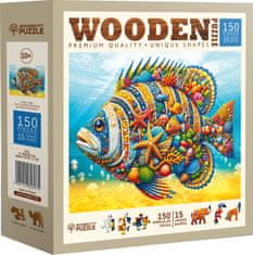 Wooden city Drevené puzzle Módna ryba 150 dielikov