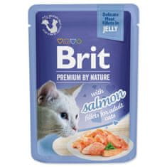 Brit Kapsička Premium by Nature losos filety v želé 85g