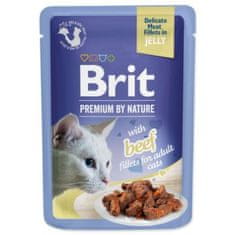 Brit Kapsička Premium by Nature hovädzie filety v želé 85g