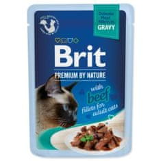 Brit Kapsička Premium by Nature hovädzie filety v omáčke 85g