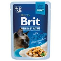 Brit Kapsička Premium by Nature kuracie filety v omáčke 85g