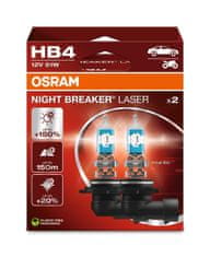 Osram OSRAM HB4 12V 51W P22d NIGHT BREAKER LASER plus 150% viac svetla 2ks 9006NL-2HB