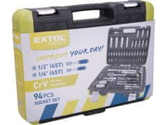 Extol Craft  Gola sada 94ks, 1/4", 1/2" 918094