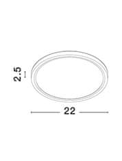 Nova Luce NOVA LUCE stropné svietidlo DIXIE LED stropné svietidlo čierna 18W 3000K/4000K/6500K D220 H25 9060187