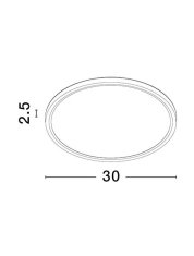 Nova Luce NOVA LUCE stropné svietidlo DIXIE LED stropné svietidlo čierna 24W 3000K/4000K/6500K D300 H25 9060189