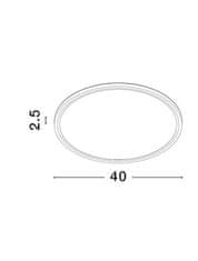 Nova Luce NOVA LUCE stropné svietidlo DIXIE LED stropné svietidlo biela 36W 3000K/4000K/6500K D400 H25 9060190