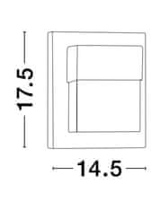 Nova Luce NOVA LUCE vonkajšie nástenné svietidlo LETO čierny hliník akrylový difúzor LED 10W 3000K 220-240V 120st. IP65 9060205