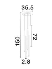 Nova Luce NOVA LUCE závesné svietidlo DANDIA čierny hliník LED závesné svietidlo 30W 3000K 9540203