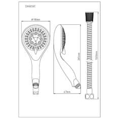 Eisl Set ručnej sprchy, hadice a sprchovacieho držiaku WELLY, chróm, DX6050C