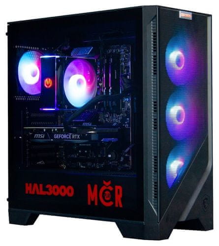 Stolní počítač HAL3000 MČR Finale Pro Super hraní her procesor AMD Ryzen 5 9600X NVIDIA GeForce RTX 4070 SUPER 12G 32 GB RAM 1 TB SSD rychlost efektivita výkon