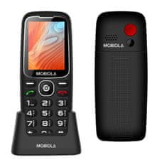 Mobiola MB4120, 4G telefón nielen pre seniorov, 2,4" displej, SOS tlačidlo, nabíjací stojan, čierny