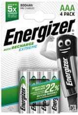 Energizer Nabíjacie batérie AAA / HR03 - 800 mAh EXTREME 4 kusy