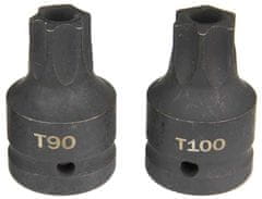 MAR-POL Sada úderových hlavíc TORX + SPLINE 3/4" T70, T80, T90, T100, M16, M18, 6-dielna