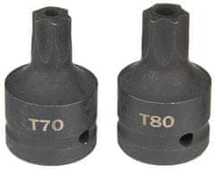 MAR-POL Sada úderových hlavíc TORX + SPLINE 3/4" T70, T80, T90, T100, M16, M18, 6-dielna