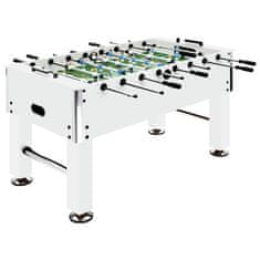 Vidaxl Stolný futbal oceľ 60 kg 140x74,5x87,5 cm biely