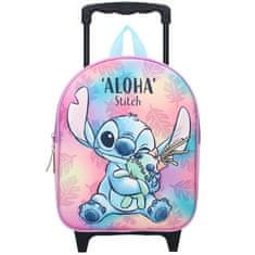 Vadobag Detský cestovný 3D batoh na kolieskach Stitch a Scrump