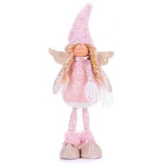 MAGIC HOME Anjelik s blond vrkočmi ružovo hnedý 44 cm