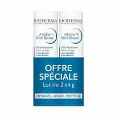 Bioderma Súprava starostlivosti na suché a popraskané pery Atoderm 2 x 4 g