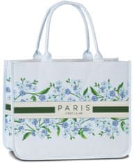 FABRIZIO Taška Beach Bag Paris Dove Blue/Olive Green