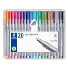 Staedtler Liner "Triplus 334 Box" sada, 20 farieb, 0,3 mm 334 SB20