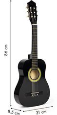 EcoToys Detská gitara čierna 86 cm