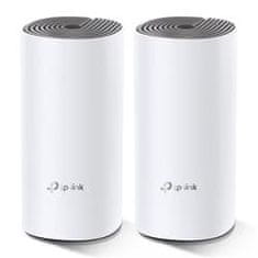 TP-LINK Deco E4 (2-Pack) AC1200 Whole-Home Mesh Wi-Fi System, Qualcomm CPU, 867Mbps at 5GHz+300Mbps at 2.4GHz, 2 10/100Mb