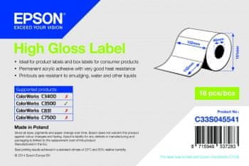 Epson High Gloss Label - Die-cut Roll, 102x152,210ks