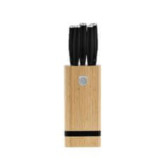 Súprava nožov so stojanom BAMBOO 6 ks Matte Black Collection BH-2971