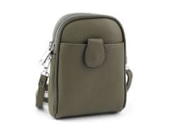 Dámska / dievčenská kabelka crossbody s popruhom 14x19 cm - zelená khaki