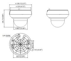 HiLook Powered by HIKVISION/ PTZ-N2204I-DE3(F)/ 2Mpix/ objektív 4x/ H.265+/ IP66+IK10/ IR 20m