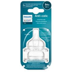 Philips AVENT Cumlík na fľašu Anti-colic pomalý prietok 1m+, 2 ks