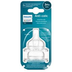 Philips AVENT Cumlík na fľašu Anti-colic stredný prietok 3m+, 2 ks