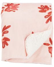 Carter's CARTER&#39;S Deka sherpa baránok Pink Floral 80x110 cm