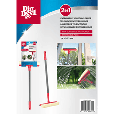 Dirt Devil stierka na okná dvojitá, teleskopická 43-71 cm