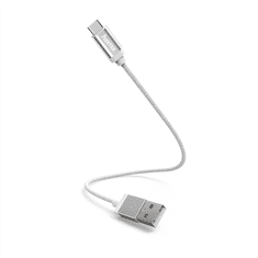 HAMA kábel USB-C 2.0 typ AC 0,2 m, opletený, biely