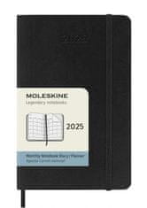 Moleskine Diár 2025 - mäkké dosky S, mesačné, čierny