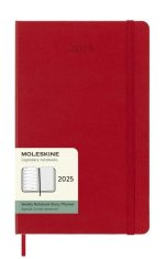 Moleskine Diár 2025 tvrdé dosky L, týždenný, červený