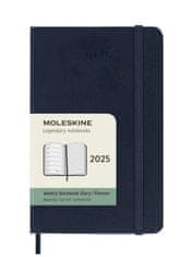 Moleskine Diár 2025 - tvrdé dosky S, týždenný, modrý