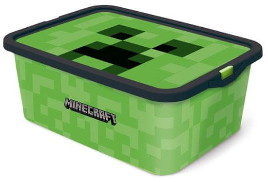 Stor BOX ÚLOŽNÝ S VEKOM MINECRAFT 13L, PLAST