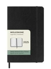 Moleskine Diár 2025 - mäkké dosky S, týždenný, čierny