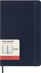 Moleskine Diár 2025 - tvrdé dosky L, denný, modrý